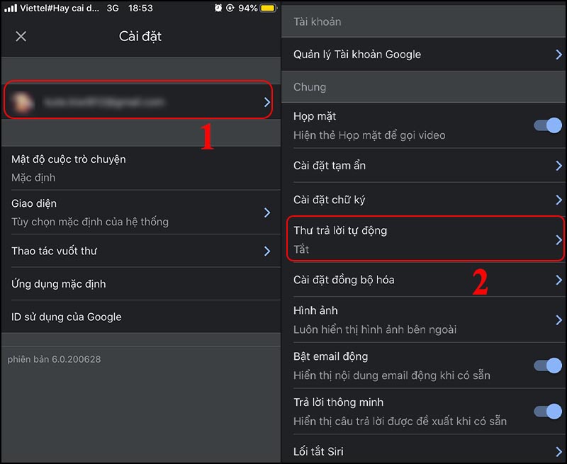 Bật t&iacute;nh năng Thư trả lời tự động